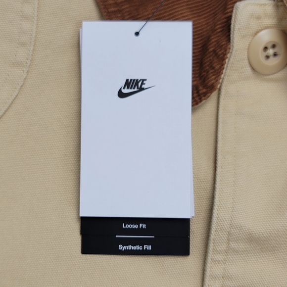 Nike Life Flannel-Lined Barn Coat Sesame Work Jacket FZ0132-252 Men Small New - Picture 5 of 14